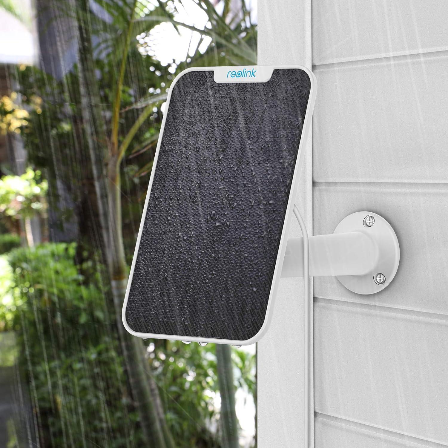 imageREOLINK 3W Solar Panel Power Designed for Wireless Outdoor Security Camera Solar Powered Cameras 6V Type C Port Compatible with Argus EcoGo PT PlusArgus 3 ProArgus PT NonStop Charging WhiteWhite