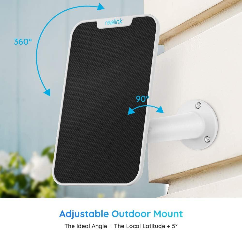 imageREOLINK 3W Solar Panel Power Designed for Wireless Outdoor Security Camera Solar Powered Cameras 6V Type C Port Compatible with Argus EcoGo PT PlusArgus 3 ProArgus PT NonStop Charging WhiteWhite