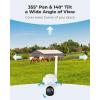 imageREOLINK 2K 5MP 4G LTE Cellular Security Camera Outdoor 128GB SD Card  4Pack 360 PanTilt Sim Card Included Wireless Solar Powered Color Night Vision Smart AI Detection Go PT PlusSolar Panel