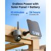 imageREOLINK 4K 4G LTE 360 Cellular Security Camera 128G SD Card  2Pack No WiFi Solar Powered 8MP Pan Tilt Smart Detection Color Night Vision SIM Card Included Go PT UltraGrey Solar Panel 2