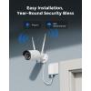 imageREOLINK 5MP Security Camera System 524GHz DualBand WiFi 16CH NVR with 1TB HDD Expandable to 16TB Full Metal Material Plugin Cameras Smart Detection 247 Recording RLK12500WB4