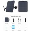 imageREOLINK 6W Solar Panel White NonStop Solar Power Supply for All Wireless Battery Camera TrackmixArgus PTGo PT Ultra Waterproof Adjustable Mount 4 Meters CableOnly Use for Battery CamerasBlack