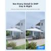 imageREOLINK Argus PT  5MP Pan Tilt Solar Battery Camera Outdoor Wireless for Home Security Night Vision Smart Detection 2Way Audio Support Smart HomeLocal Storage Home Hub Compatible1 White