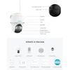 imageREOLINK Argus PT  5MP Pan Tilt Solar Battery Camera Outdoor Wireless for Home Security Night Vision Smart Detection 2Way Audio Support Smart HomeLocal Storage Home Hub Compatible1 White