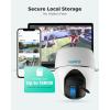 imageREOLINK Argus PT  5MP Pan Tilt Solar Battery Camera Outdoor Wireless for Home Security Night Vision Smart Detection 2Way Audio Support Smart HomeLocal Storage Home Hub Compatible1 White
