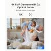 imageREOLINK Smart 4K UHD Pan ampamp Tilt DualBand WiFi 6 Indoor Security Camera with 3X Optical Zoom AutoTracking PeoplePet Detection Crying Sound Detection Privacy Mode and Bluetooth Setup E1 ZoomBlack 8MP