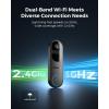 imageREOLINK Wireless 2K Battery Video Doorbell Camera 150x150 HeadtoToe View 245 GHz WiFi Battery or Wired Power Options TwoWay Talk PersonVehiclePackage DetectionChime not IncludedBlack