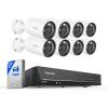 imageREOLINK 12MP Security Camera System Commercial 8pcs H265 12MP PoE Security Cameras Outdoor Person Vehicle Pet Detection Spotlight Color Night Vision 16CH NVR 4TB HDD RLK161200B8A