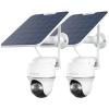 imageREOLINK 4K 4G LTE 360 Cellular Security Camera Wireless Outdoor 128G SD Card  2Pack No WiFi Solar Powered SIM Card Included 8MP Color Night Vision LocalCloud Storage Go PT UltraSolar Panel 2