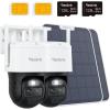 imageREOLINK 4K 4G LTE Dual Lens Cellular Security Camera 128GB SD Card  2Pack Auto Tracking No WiFi Solar Powered 6X Hybrid Zoom 8MP Color Night Vision SIM Card Included TrackMix LTE Solar Kits