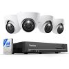imageREOLINK New Version 12MP Smart Security System with AI Video Search PersonVehicleAnimal Detection Color ampamp Infrared Night Vision TwoWay Talk 247 Recording Perimeter Protection RLK81200D4A