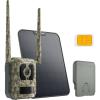 imageTrue 4K 4G LTE Cellular Hunting Camera Outdoor Battery Pack6W Solar Panel 02s Trigger Speed Game or Trail Camera with GPS NonGlow IR SIM Card Motion Capture Talon ProBP10SP10