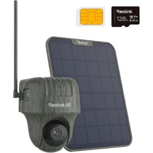 imageREOLINK 4K 360 Cellular Trail Camera Outdoor 128GB SD Card 3G4G LTE 8MP HD Full View NoGlow IR SIM Card Included Animal Recognition Smart Motion Activated Go Ranger PTSolar Panel 2