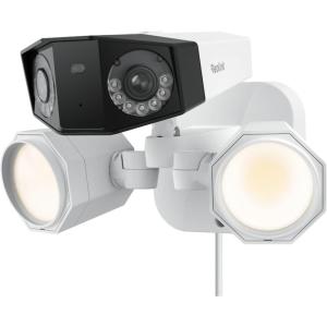 imageREOLINK 4K DualLens Floodlight Security Camera Outdoor PoE IP Camera with 180 UltraWide Angle 1800 Lumen Floodlight HumanVehiclePet Detection Two Way Talk Waterproof Duo Floodlight PoE