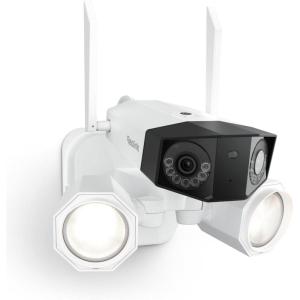 imageREOLINK 4K Floodlight Security Camera Outdoor 5G24GHz WiFi 6 DualLens Camera w 180 FOV Color Night Vision Smart AI Detection IP67 Waterproof AC 100240V Duo Floodlight WiFi HardwiredAC Version