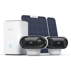 imageREOLINK 4K Solar Outdoor Camera DualLens 8MP Wireless Camera ColorX Night Vision Smart PeopleVehicleAnimal Detection No Subscription Local Storage WiFi 62 packHome Hub