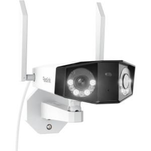 imageREOLINK 4K WiFi Security Camera with 180 UltraWide Angle 245GHz Plugin Outdoor Camera Smart HumanVehicleAnimal Detection Color Night Vision TwoWay Talk DC 12V2A Duo 2 WiFi