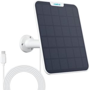 imageREOLINK 6W Solar Panel White NonStop Solar Power Supply for All Wireless Battery Camera TrackmixArgus PTGo PT Ultra Waterproof Adjustable Mount 4 Meters CableOnly Use for Battery CamerasWhite