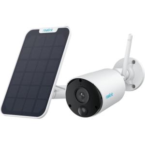 imageREOLINK Argus EcoSolar Panel 2K 3MP Solar Security Camera Outdoor for Home Surveilance Night Vision HumanCar Smart Detection 24G WiFi No Subscription Home Hub Compatible Local StorageWhite