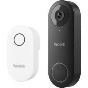 imageREOLINK Video Doorbell WiFi Camera  Wired 2K Outdoor 5Gampamp24G WiFi 43 Wide View Angle Smart Detection Local Storage No Subscription Front Door Home Security Customized Chime V2Black