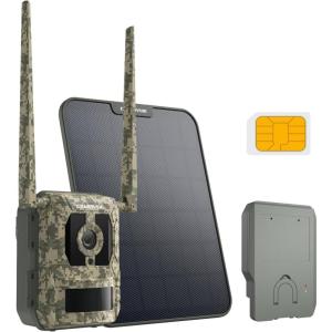 imageTrue 4K 4G LTE Cellular Hunting Camera Outdoor Battery Pack6W Solar Panel 02s Trigger Speed Game or Trail Camera with GPS NonGlow IR SIM Card Motion Capture Talon ProBP10SP10