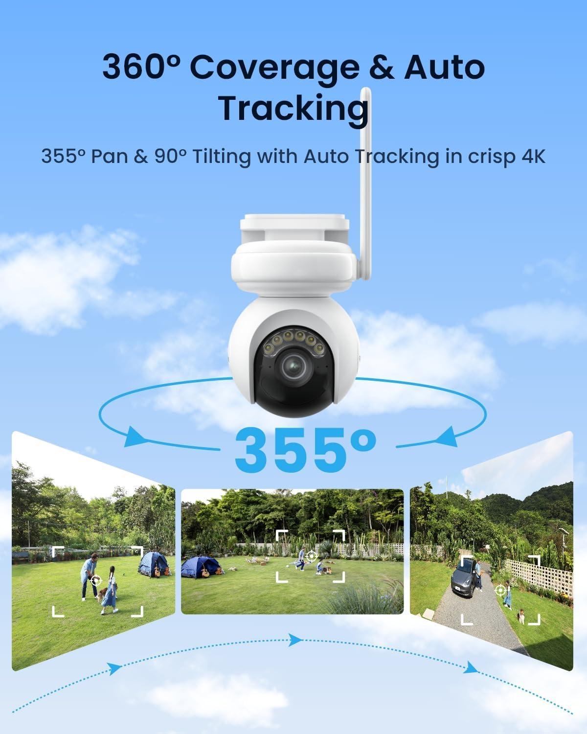 imageREOLINK Home Hub with Altas PT Ultra  6W Solar Panel  4K Solar Continuous Recording Security Cameras 10s PreRecord 500 Days Battery Life ColorX Night Vision Home Hub Compatible