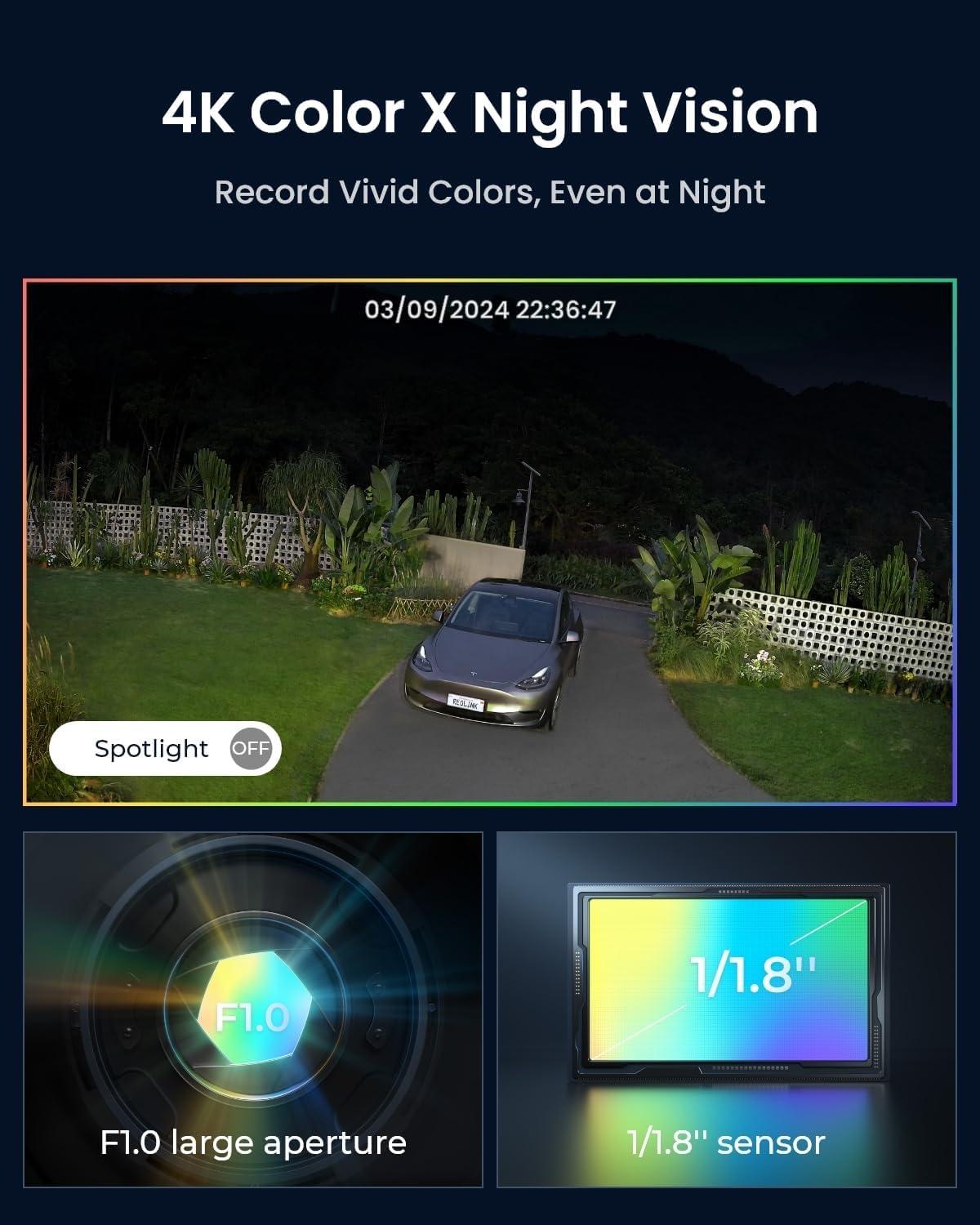 imageREOLINK Home Hub with Altas PT Ultra  6W Solar Panel  4K Solar Continuous Recording Security Cameras 10s PreRecord 500 Days Battery Life ColorX Night Vision Home Hub Compatible