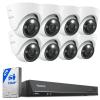 imageREOLINK 12MP Home Security Camera System Wired 8pcs Outdoor PoE Security Camera with Color Night Vision 2Way Talk 16CH NVR 4TB HDD RLK161200D8A Bundle with IP Video Doorbell Camera