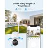 imageREOLINK 2 Pack Argus PT  Solar Panel Bundle with Home Hub Security Camera Wireless Outdoor System Pan Tilt Solar Powered 5MP 2K Color Night Vision 245GHz WiFi Works with Smart Home