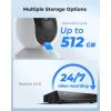 imageREOLINK 2K Indoor Security Camera E1 Plugin 24G Wireless WiFi for BabyPet Monitor with Phone app 360 Degree Dog Camera with PersonPet Detection Night Vision 2Way Talk Local StorageWhite2Pack