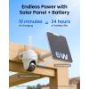 imageREOLINK 4K 4G LTE 360 Cellular Security Camera Wireless Outdoor 128G SD Card  4Pack No WiFi Solar Powered SIM Card Included 8MP Color Night Vision LocalCloud Storage Go PT UltraSolar Panel 2