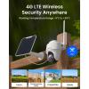 imageREOLINK 4K 4G LTE 360 Cellular Security Camera Wireless Outdoor 128G SD Card  4Pack No WiFi Solar Powered SIM Card Included 8MP Color Night Vision LocalCloud Storage Go PT UltraSolar Panel 2