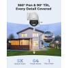 imageREOLINK 4K PTZ Outdoor Camera PoE IP Home Security Surveillance 5X Optical Zoom Auto Tracking Spotlights Color Night Vision Two Way Talk Up to 256GB microSD Card Not Included RLC823A