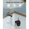 imageREOLINK 4K Solar Security Cameras Wireless Outdoor 360 Pan Tilt 8MP Color Night Vision 245 GHz WiFi 6 No Monthly Fee Home Hub Compatible Argus PT 4K 3W Solar Panel Black5MP