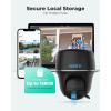 imageREOLINK 4K Solar Security Cameras Wireless Outdoor 360 Pan Tilt 8MP Color Night Vision 245 GHz WiFi 6 No Monthly Fee Home Hub Compatible Argus PT 4K 3W Solar Panel Black5MP