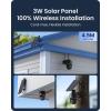 imageREOLINK 4K Solar Security Cameras Wireless Outdoor 360 Pan Tilt 8MP Color Night Vision 245 GHz WiFi 6 No Monthly Fee Home Hub Compatible Argus PT 4K 3W Solar Panel Black4K 8MP