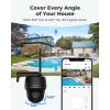 imageREOLINK 4K Solar Security Cameras Wireless Outdoor 360 Pan Tilt 8MP Color Night Vision 245 GHz WiFi 6 No Monthly Fee Home Hub Compatible Argus PT 4K 3W Solar Panel Black5MP