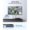 imageREOLINK 5MP PoE Outdoor Security Cameras Color Night Vision IK10 VandalProof Smart Detection 8xRLC540A with 1x 4K 16 Channel PoE NVR RLN16410 PreInstalled 4TB HDD