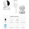 imageREOLINK Indoor Security Camera Fisheye Camera FEW White with 2K 6MP 360 Panorama Bundle 5MP E1 Zoom WiFi PTZ Camera with Auto Tracking Ideal for BabyPet MonitorHome Security Dual Band WiFi