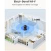 imageREOLINK Indoor WiFi Camera 2 Pack Bundle with 2 pcs 128GB SD Card 5MP3k 245 GHz WiFi Two Way Talk Motion Tracking Real Time Alerts E1 Pro Black
