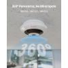 imageREOLINK WiFi Security Fisheye Camera 2K 6MP 360 Panorama 245GHz WiFi Indoor Wireless Security Camera Person Motion Detection CeilingWallDesk Mount Supports up to 512GB microSD FEW White