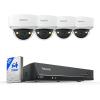 imageReolink 12MP 8CH PoE Security Camera System with IK10 Vandalproof 4pcs Dome Cams Spotlights Color Night Vision Builtin 2TB HDD Smart Detection TwoWay Audio RLK81200V4 with 2pcs Duo 3 PoE