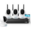 imageREOLINK 12CH Wireless Security Camera System 4pcs E1 Pro 4MP Indoor WiFi Camera with Auto Tracking Smart Detection 245 GHz Bundle 1x Reolink 4K 12CH WiFi NVR RLN12W with Builtin 2TB HDD