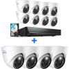imageREOLINK 12MP PoE Security Camera System RLK161200D8A Bundle 12pcs H265 12MP Security Cameras Wired Person Vehicle Pet Detection TwoWay Talk Color Night Vision 4TB HDD 16CH NVR