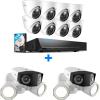 imageREOLINK 12MP Security Camera System 8pcs Outdoor IP Security Camera Color Night 2Way Talk 16CH NVR 4TB HDD RLK161200D8A Bundle with 2pcs Duo Floodlight PoE 4K UltraWide Angle Camera