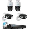 imageREOLINK 4K DualLens Security Camera System 2X Duo 2 PoE with 180 UltraWide Angle Bundle with 2X Trackmix PoE with 6X Hybrid Zoom ampamp Auto Tracking and 1x RLN8410 NVR 2TB HDD