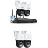 imageREOLINK 4K PTZ DualLens Outdoor Security Camera System Plugin for Continuous Power 245 GHz WiFi Spotlight Color Night Vision AI Detection No Monthly Fees 2TB HDD NVR