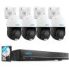 imageREOLINK 4K PTZ Surveillance System 4Pcs 4K PoE Security Cameras with 3D 5X Optical Zoom RLC823S1 Bundle with 16CH NVR RLN16410 Secure 247 Local Storage Auto Tracks HumanVehiclePet