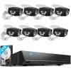 imageREOLINK 4K PoE Security Camera System IP Outdoor Cameras 8X Duo 2 PoE with 1x RLN16410 Builtin 4TB HDD Video Recorder
