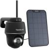 imageREOLINK 4K Solar Security Cameras Wireless Outdoor 360 Pan Tilt 8MP Color Night Vision 245 GHz WiFi 6 No Monthly Fee Home Hub Compatible Argus PT 4K 3W Solar Panel Black4K 8MP